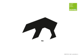 Tangram-Vorlage „Bär“