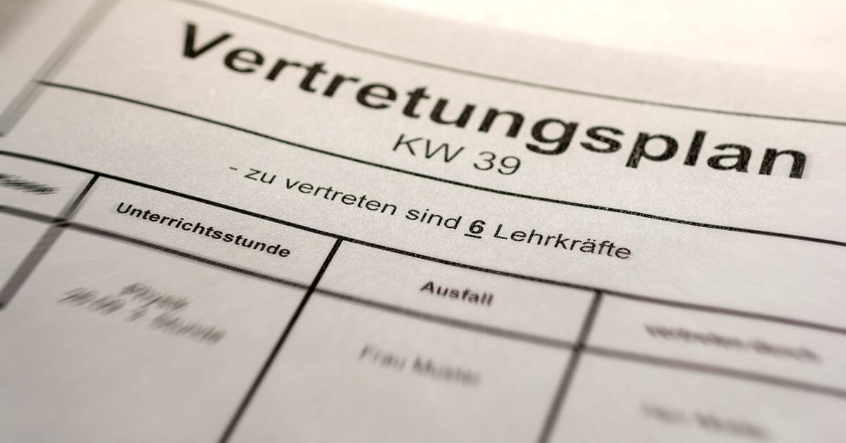 BACKWINKEL-Blog – Beitrag zum Thema Vertretungsstunde